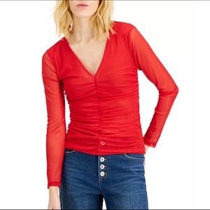 Inc Concepts fitted red v-neck shirt